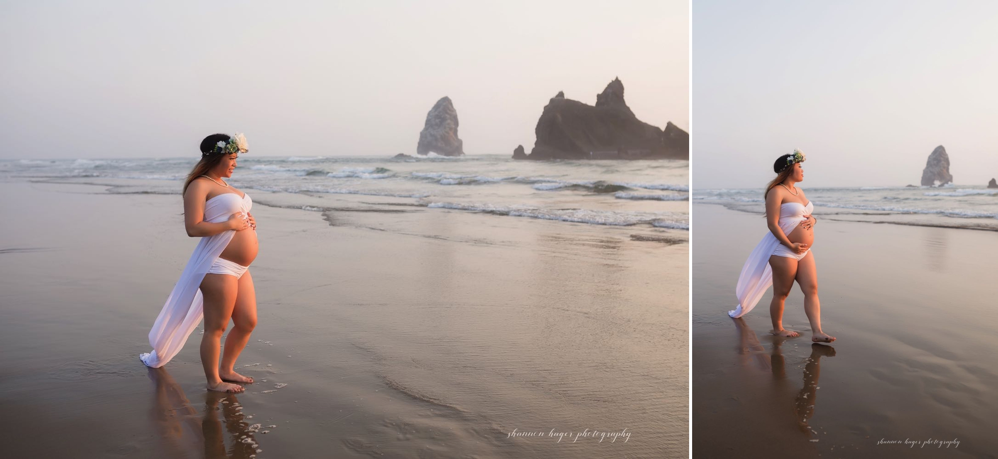 cannon beach maternity session, oregon coast maternity photographer, oregon coast photographer, portland maternity photography, shannon hager photography