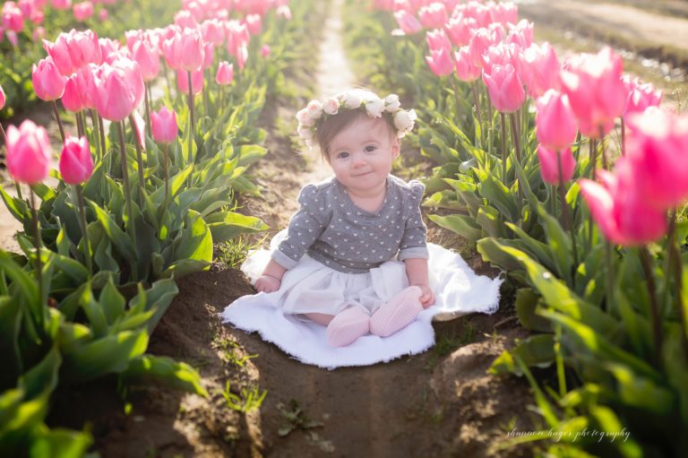 tulip photo session, portland family photographer, spring tulip field mini sessions, portland baby photography