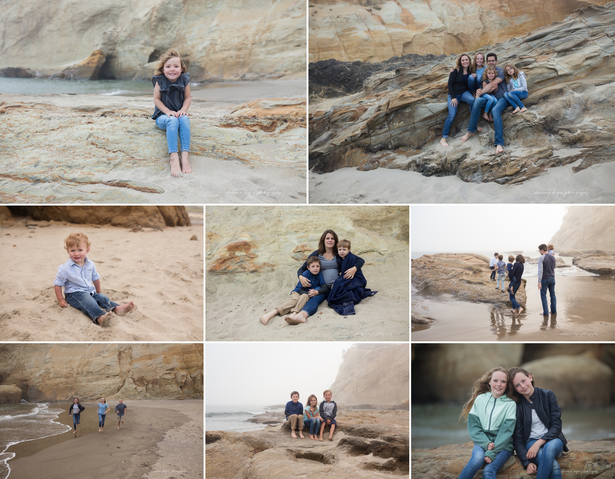pacific city oregon coast family photographer, cape kiwanda family session, oregon coast family photographer, portland family photographer, shannon hager photography