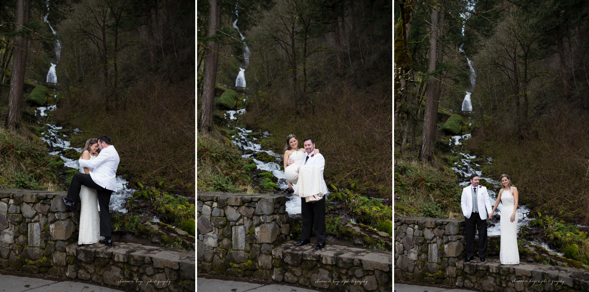 multnomah falls elopement, oregon elopement photographer, oregon destination elopement, shannon hager photography