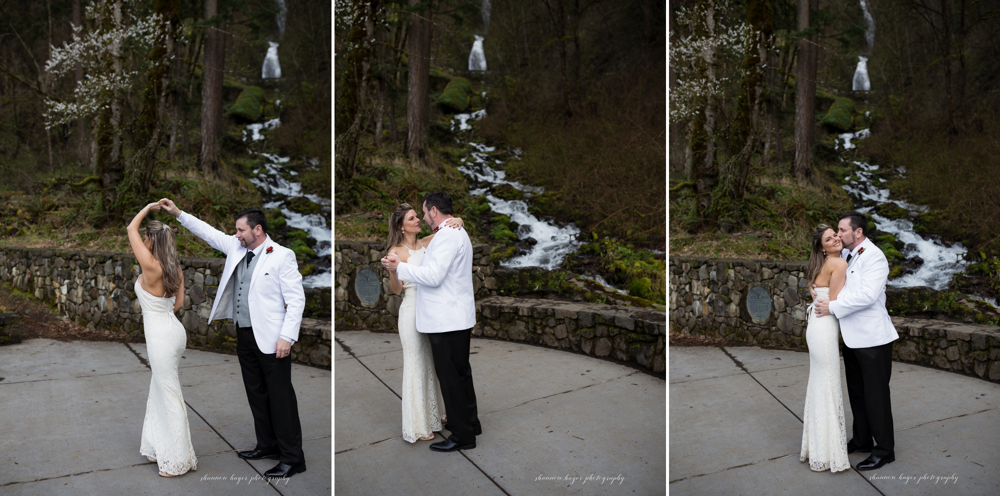 multnomah falls elopement, oregon elopement photographer, oregon destination elopement, shannon hager photography