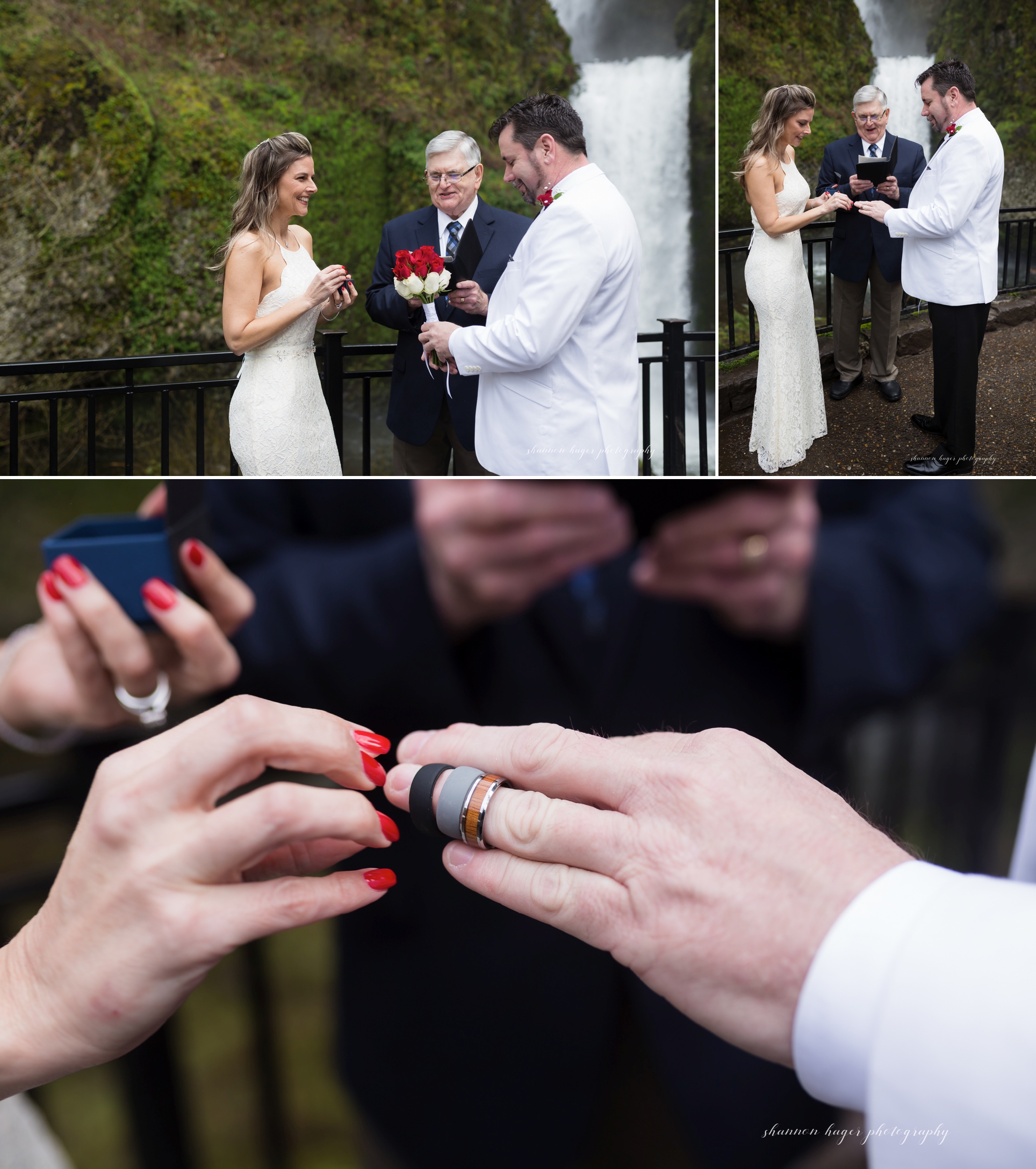 multnomah falls elopement, oregon elopement photographer, oregon destination elopement, shannon hager photography