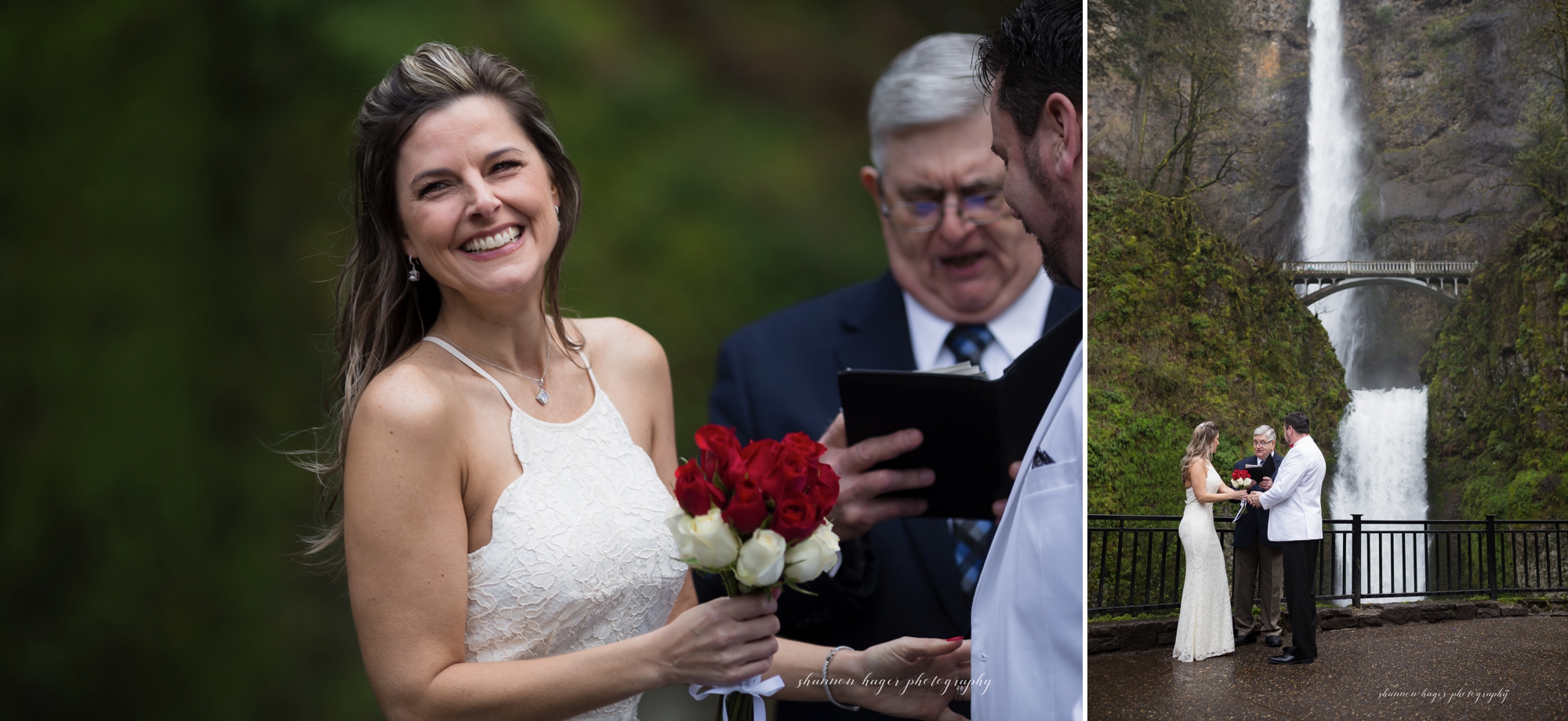 multnomah falls elopement, oregon elopement photographer, oregon destination elopement, shannon hager photography