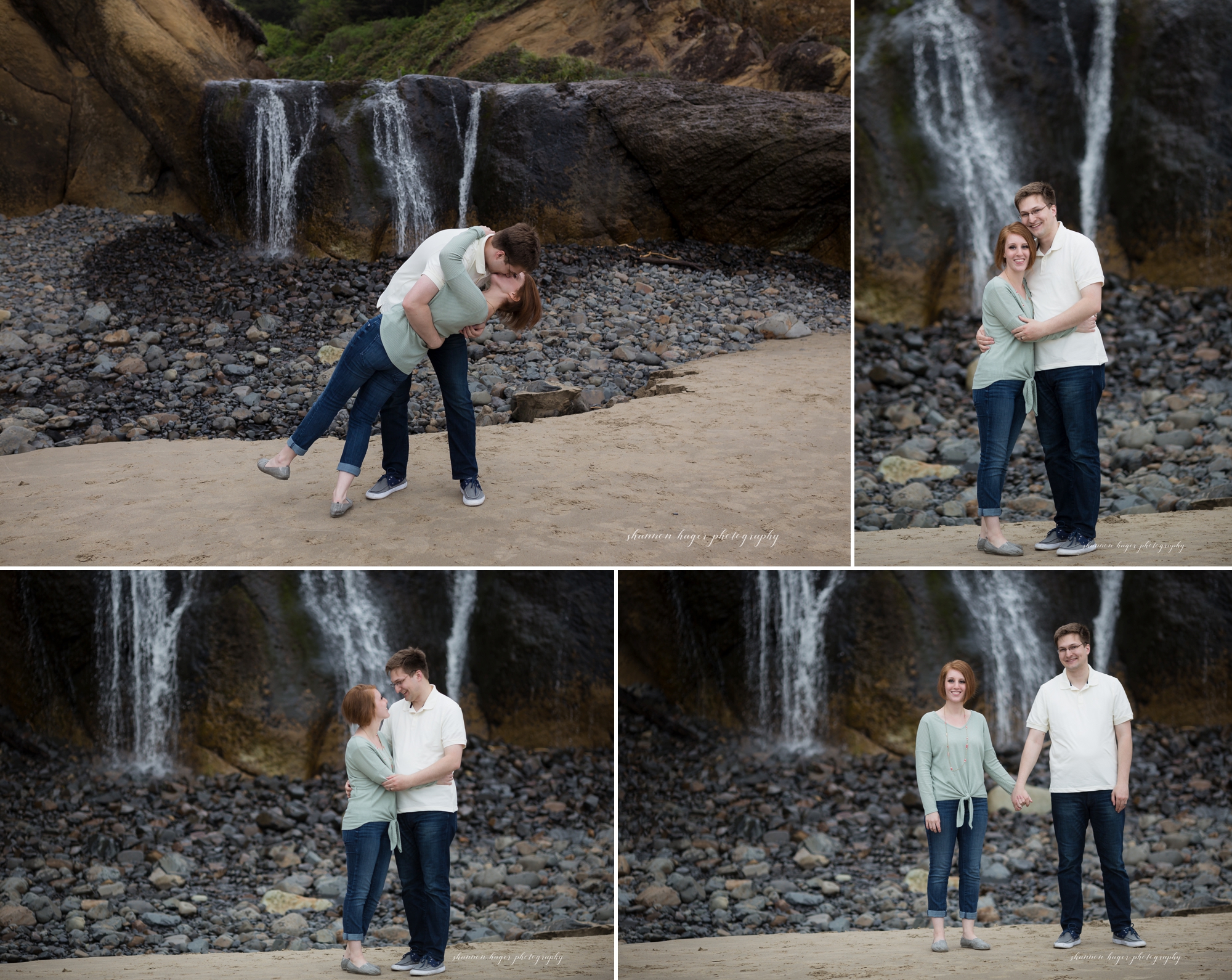 cannon beach family photographer, oregon coast family session, hug point cannon beach, shannon hager photography