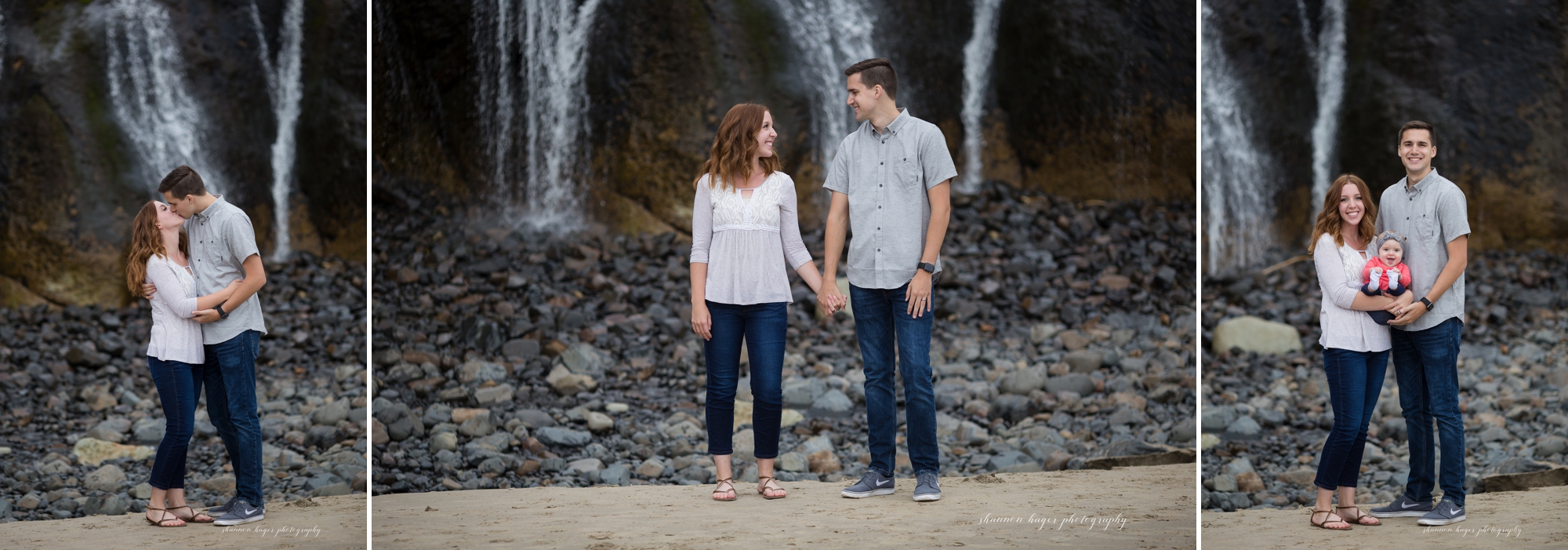 cannon beach family photographer, oregon coast family session, hug point cannon beach, shannon hager photography