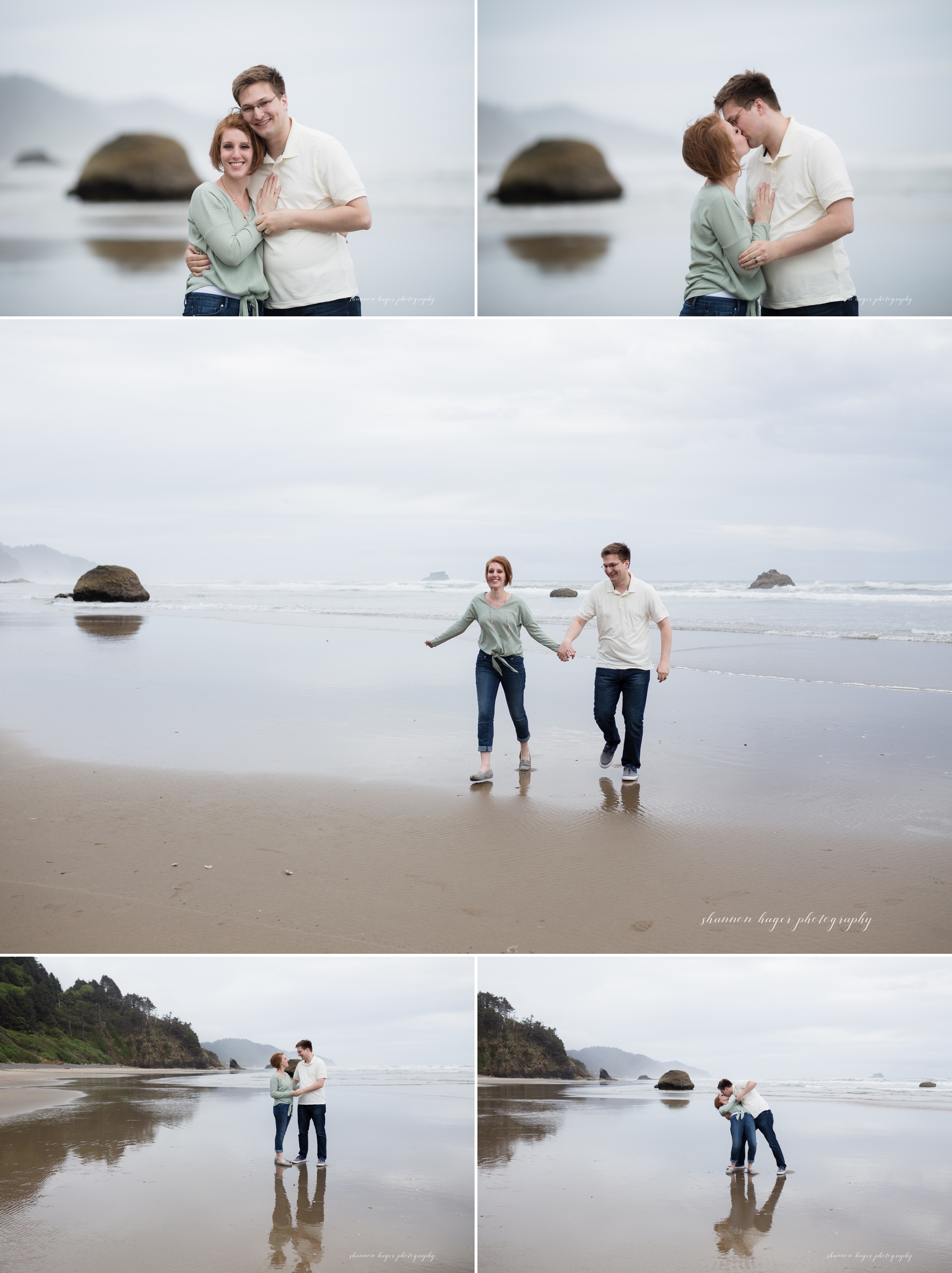 cannon beach family photographer, oregon coast family session, hug point cannon beach, shannon hager photography