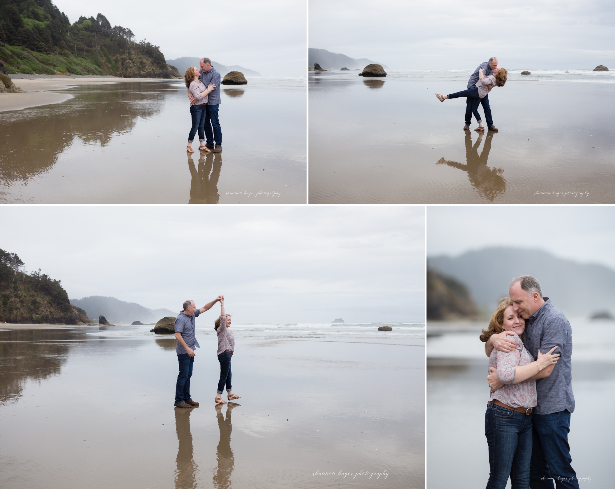 cannon beach family photographer, oregon coast family session, hug point cannon beach, shannon hager photography
