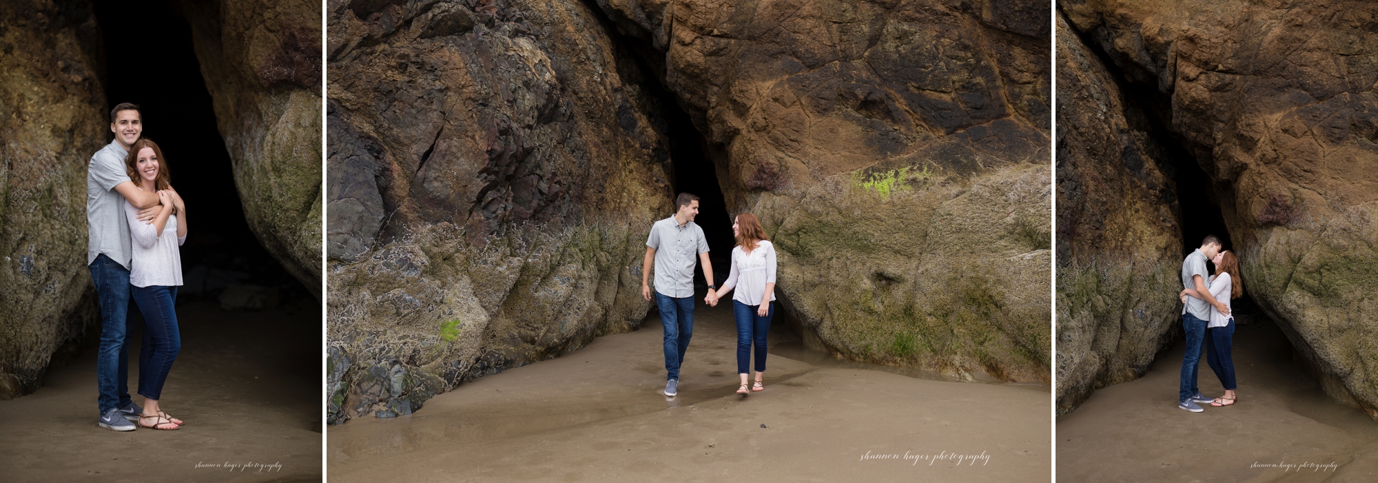 cannon beach family photographer, oregon coast family session, hug point cannon beach, shannon hager photography