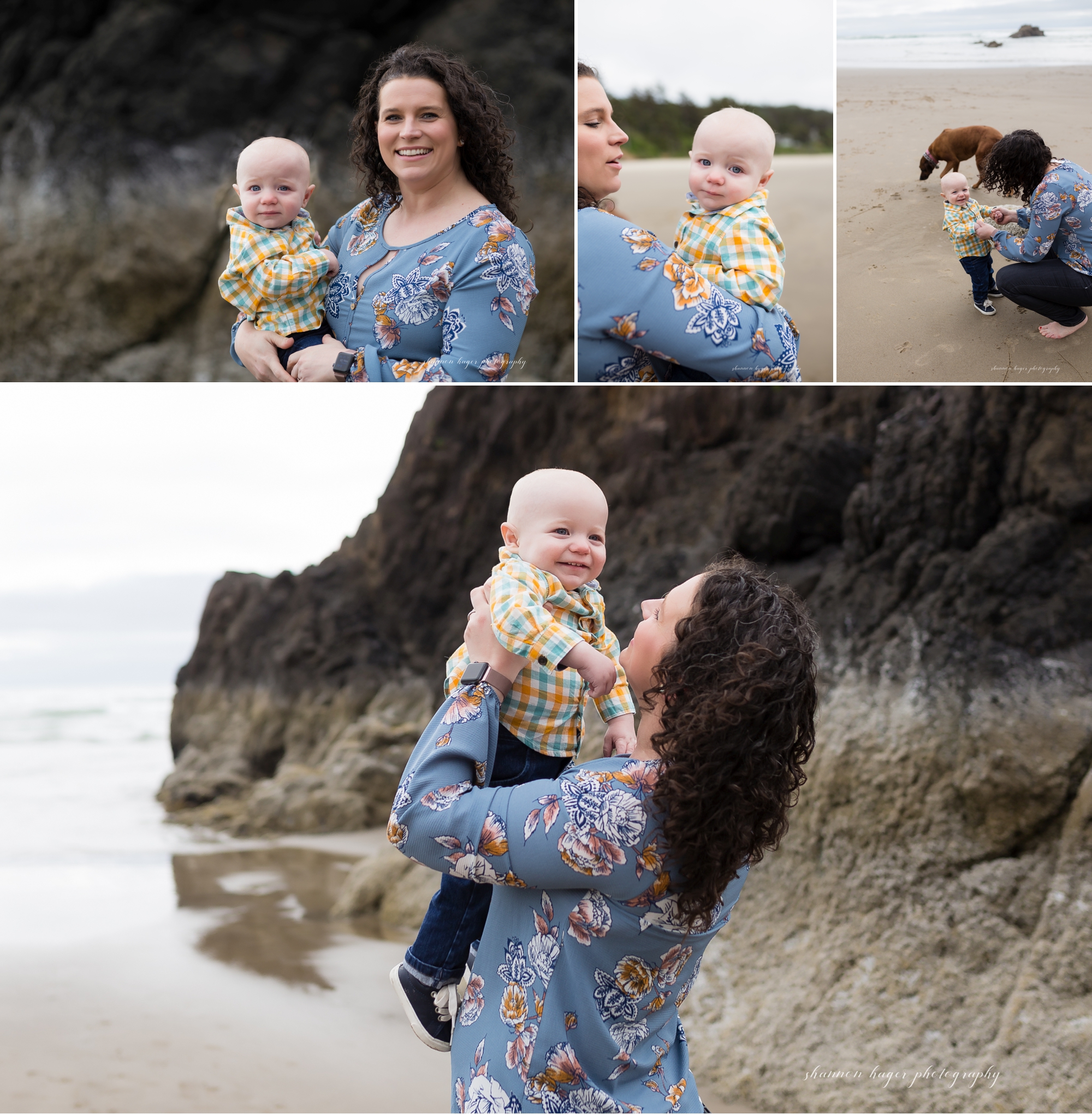 cannon beach family session, 1st birthday photos at the beach, portland family photographer, oregon coast photographer, shannon hager photography