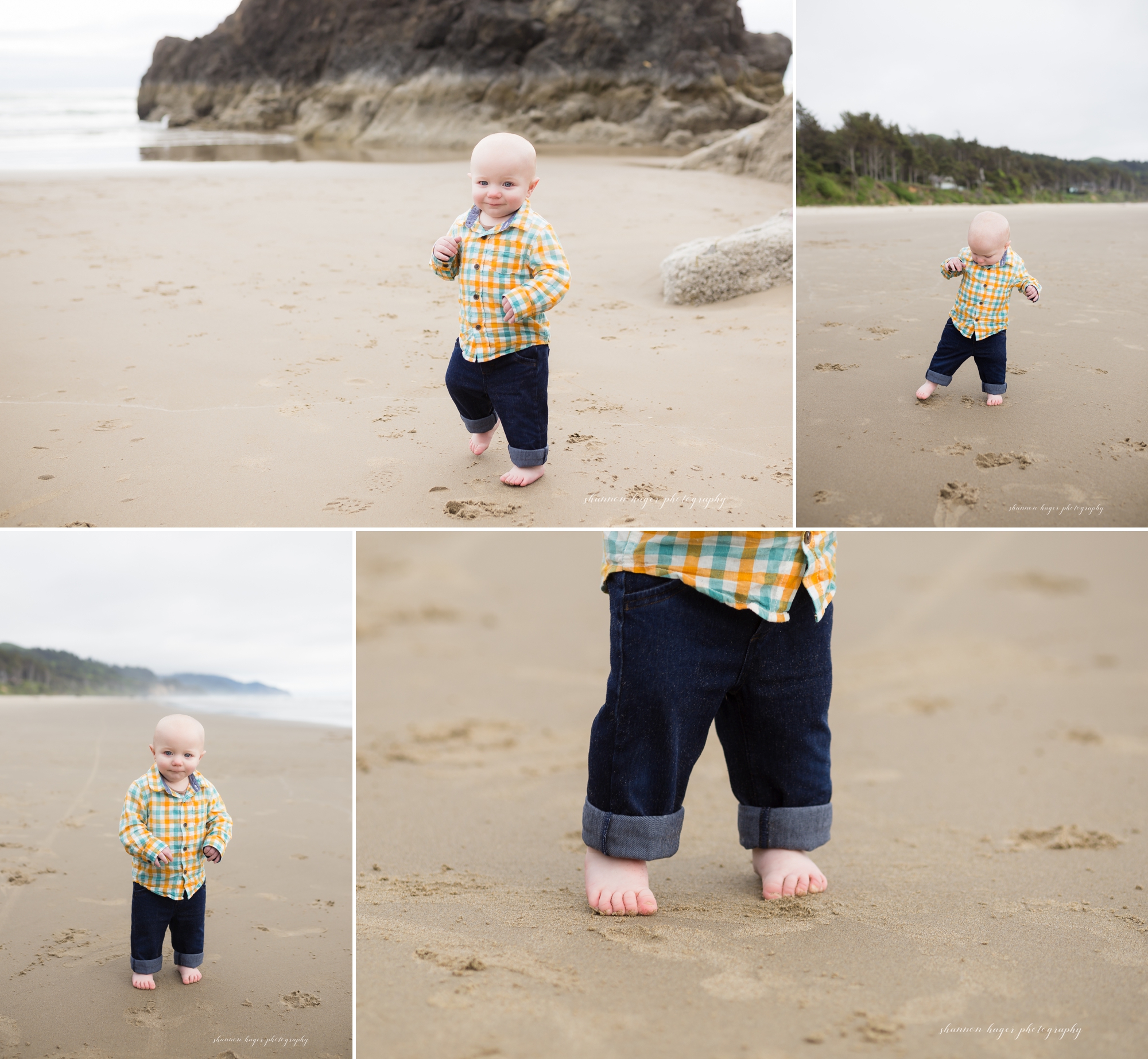 cannon beach family session, 1st birthday photos at the beach, portland family photographer, oregon coast photographer, shannon hager photography