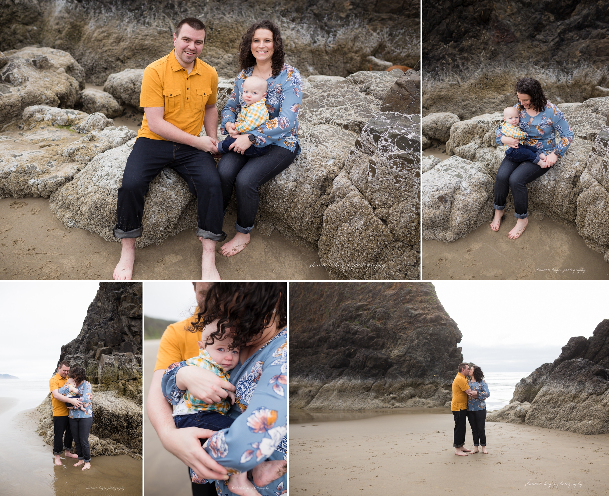cannon beach family session, 1st birthday photos at the beach, portland family photographer, oregon coast photographer, shannon hager photography