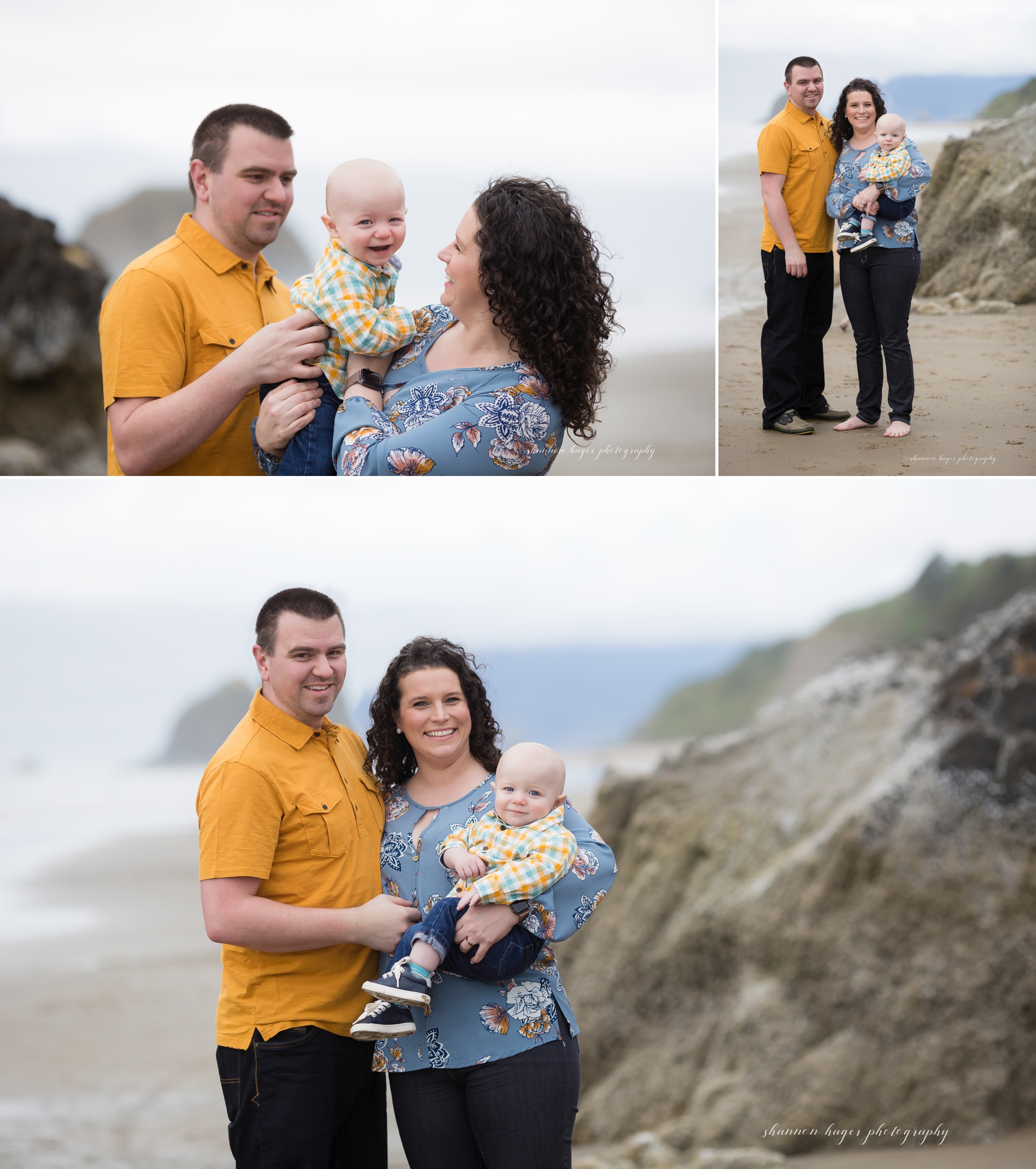 cannon beach family session, 1st birthday photos at the beach, portland family photographer, oregon coast photographer, shannon hager photography