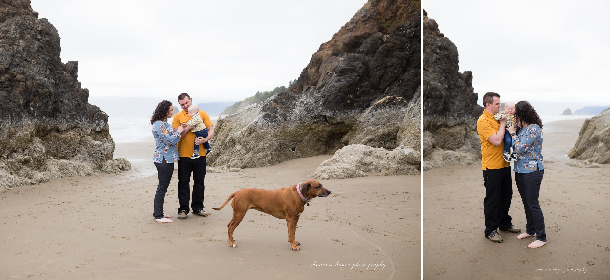 cannon beach family session, 1st birthday photos at the beach, portland family photographer, oregon coast photographer, shannon hager photography