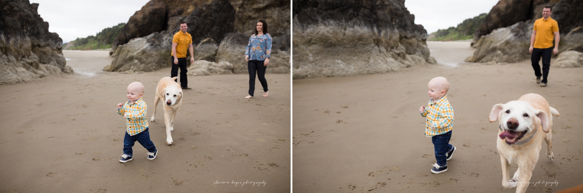 cannon beach family session, 1st birthday photos at the beach, portland family photographer, oregon coast photographer, shannon hager photography