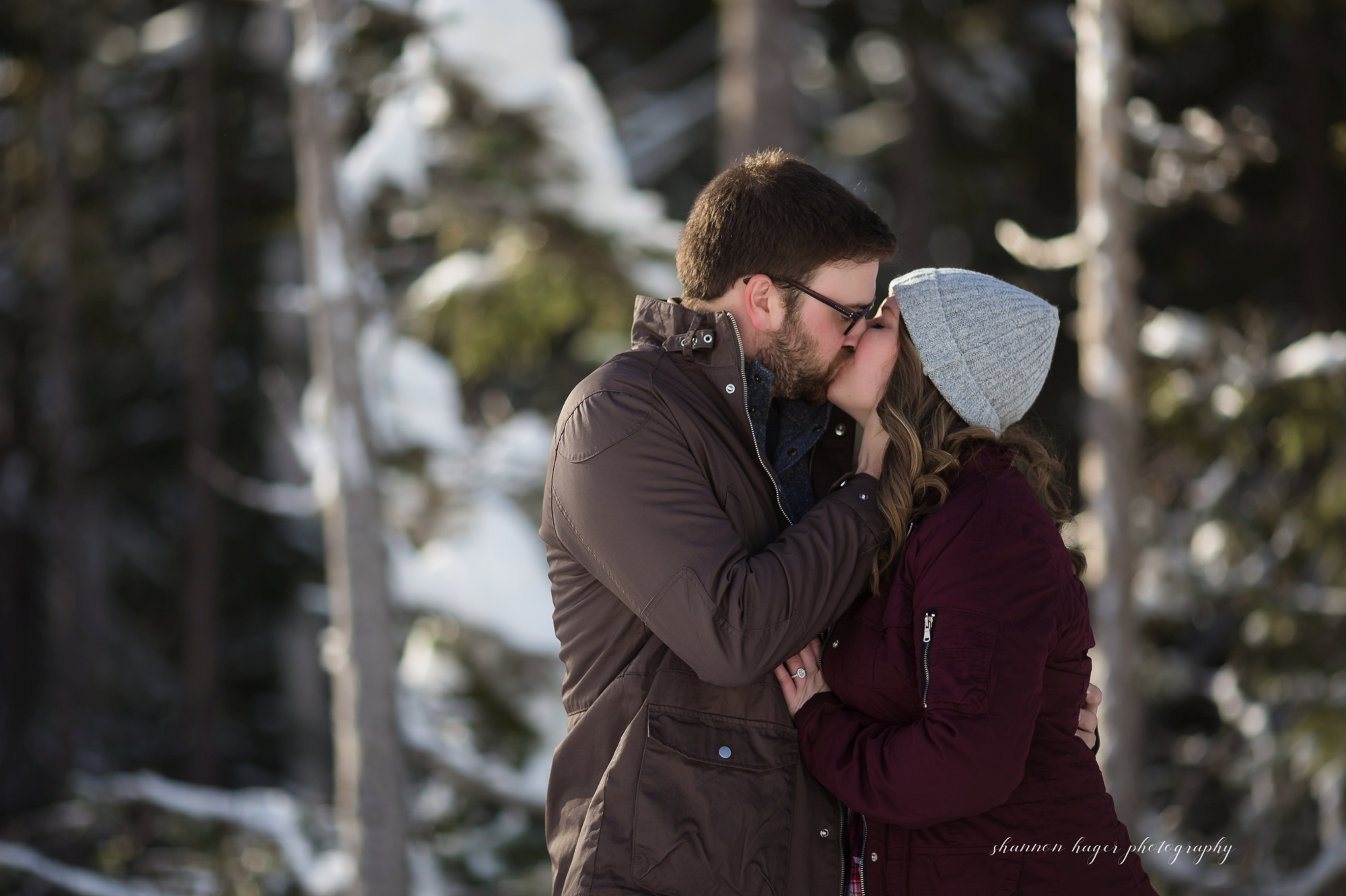 mt hood engagement session, snowy winter mountain photos, portland wedding photographer