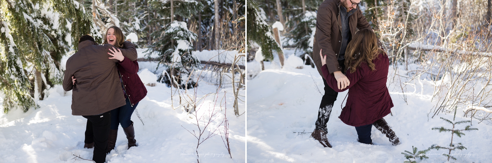 mt hood engagement session, snowy winter mountain photos, portland wedding photographer