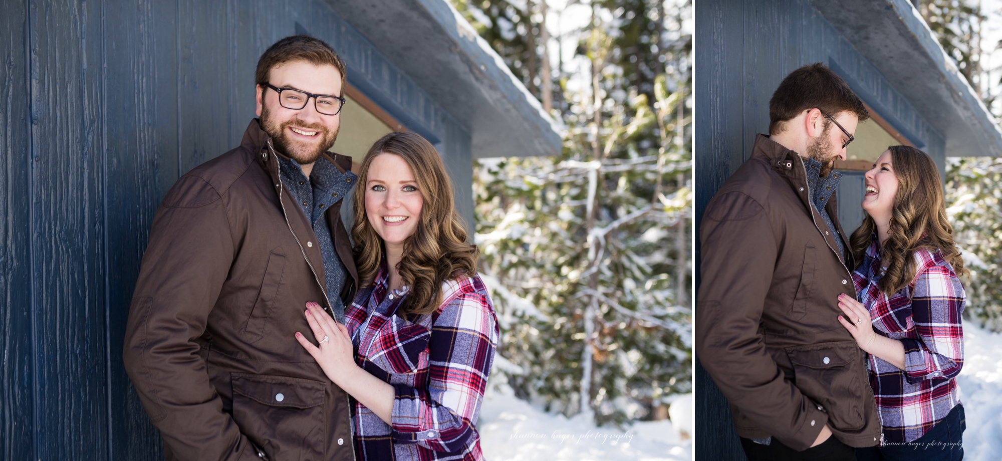 mt hood engagement session, snowy winter mountain photos, portland wedding photographer