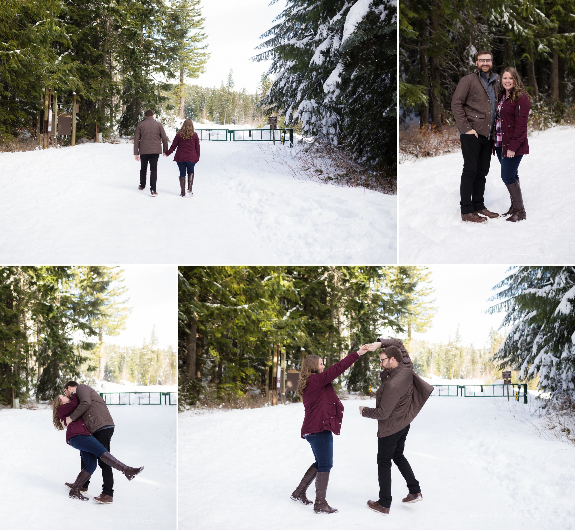mt hood engagement session, snowy winter mountain photos, portland wedding photographer