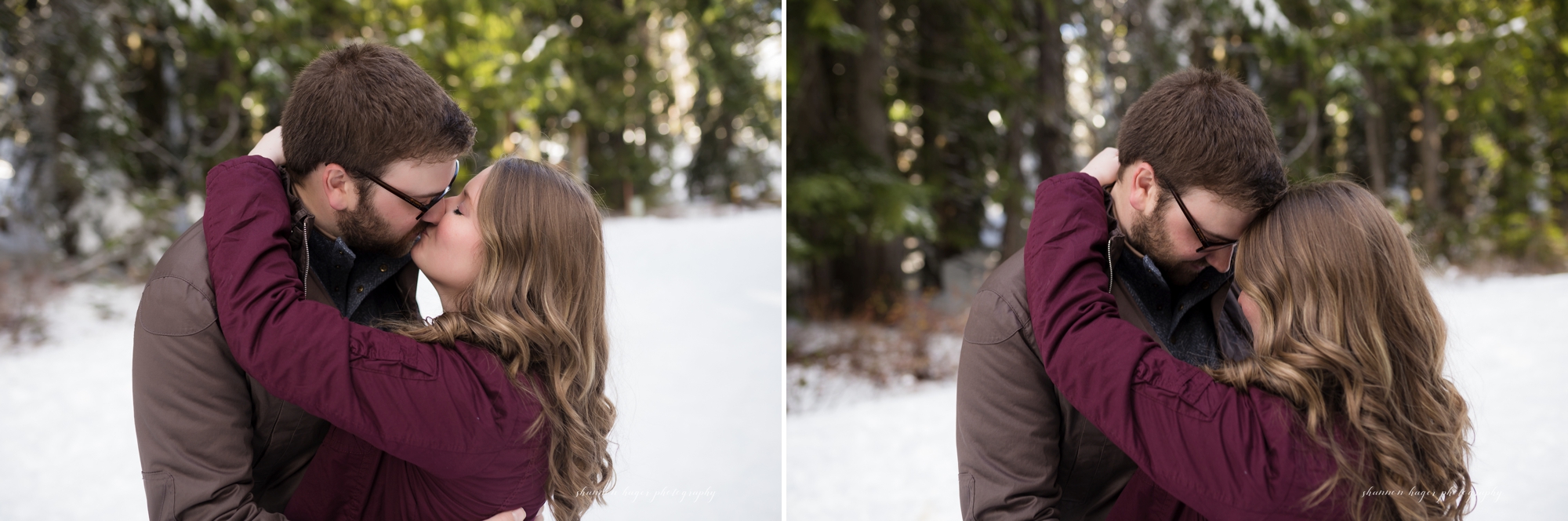 mt hood engagement session, snowy winter mountain photos, portland wedding photographer