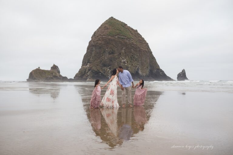 cannon beach photograph, oregon coast family photos by shannon hager photography at haystack rock
