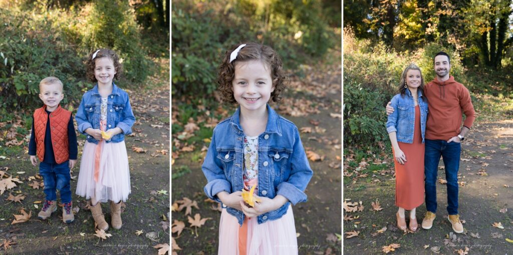fall family photos at george rogers park in lake oswego