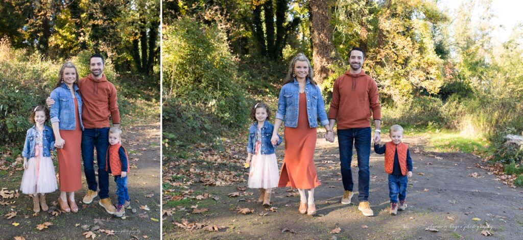 fall family photos at george rogers park in lake oswego