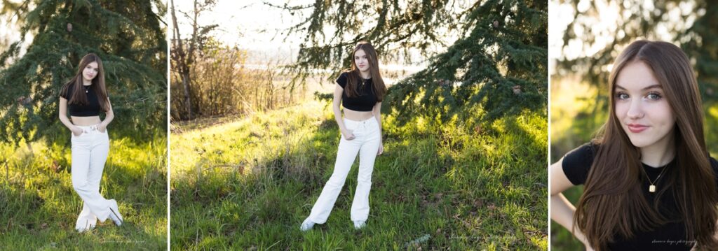 senior girl photos in sherwood oregon outside