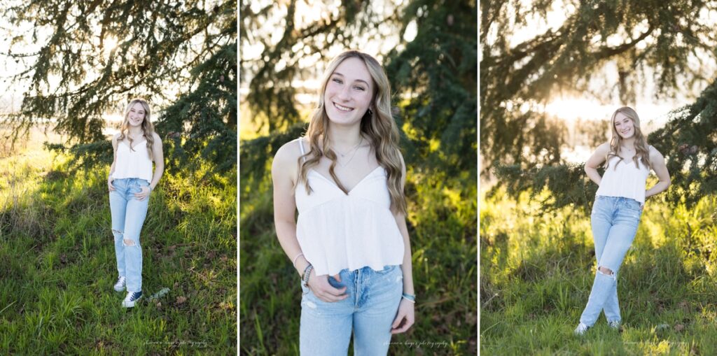 senior girl photos in sherwood oregon outside