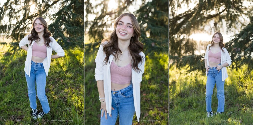 senior girl photos in sherwood oregon outside