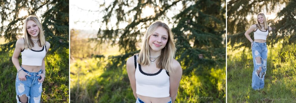 senior girl photos in sherwood oregon outside