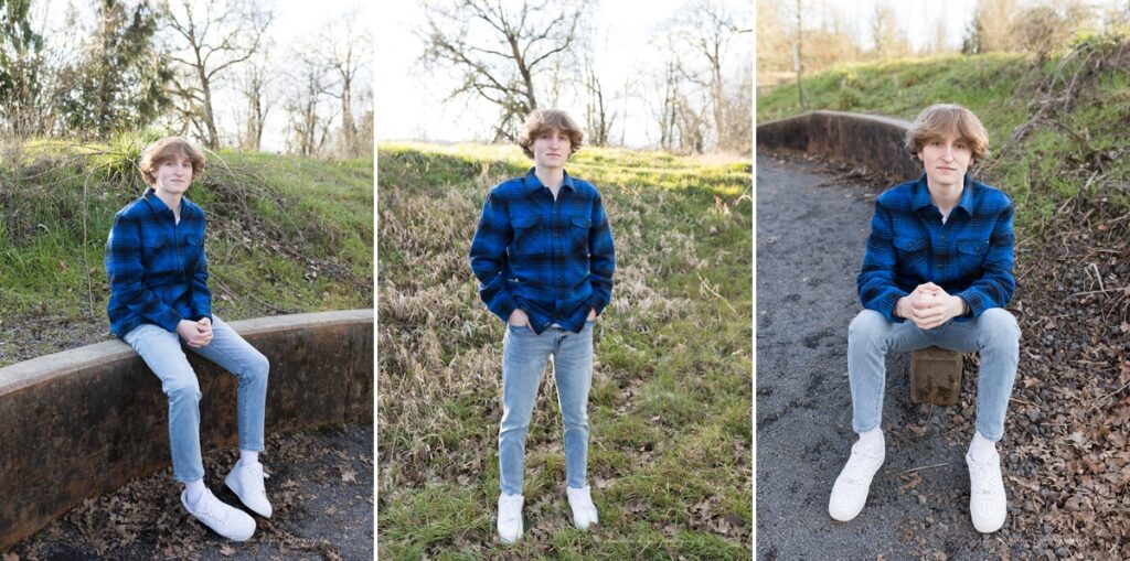 sherwood senior boy photo session at wildlife refuge