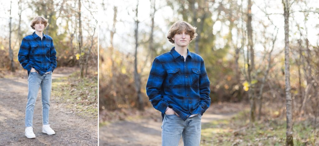 sherwood senior boy photo session at wildlife refuge