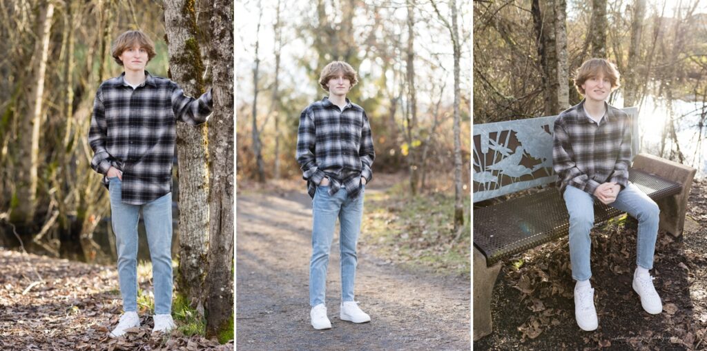 sherwood senior boy photo session at wildlife refuge