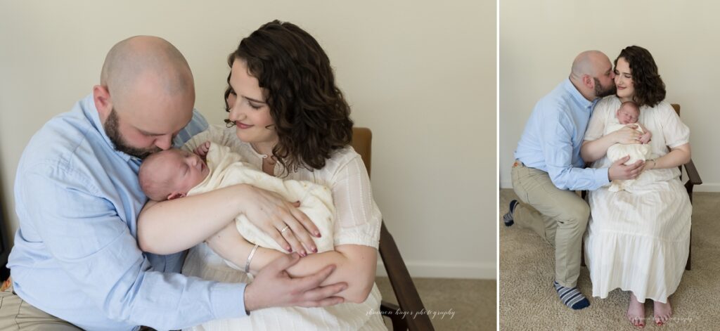 tigard newborn photographer in home session