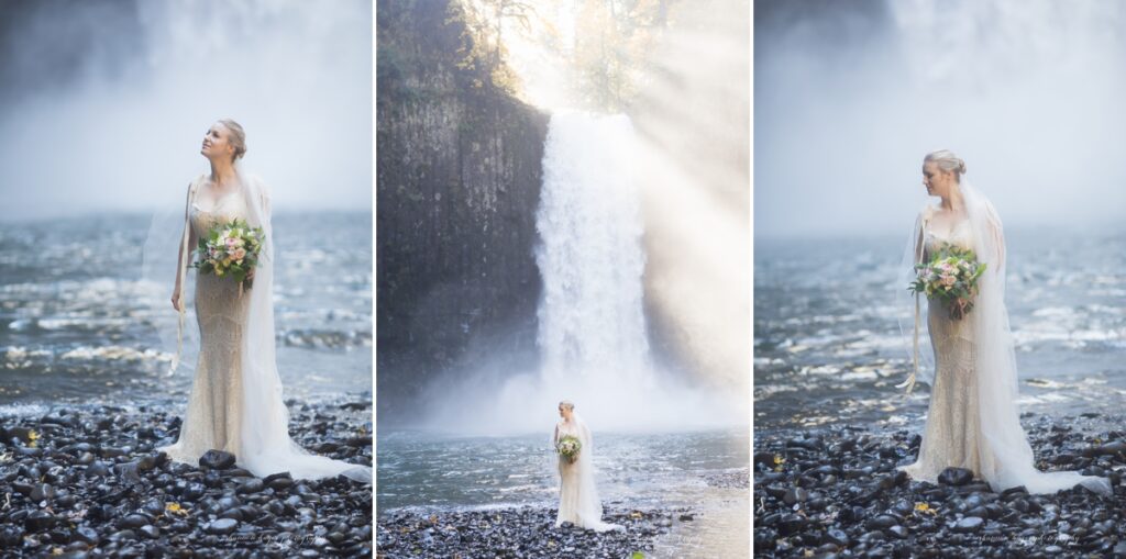 oregon waterfall elopement at abiqua falls