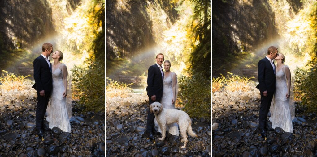 oregon waterfall elopement at abiqua falls