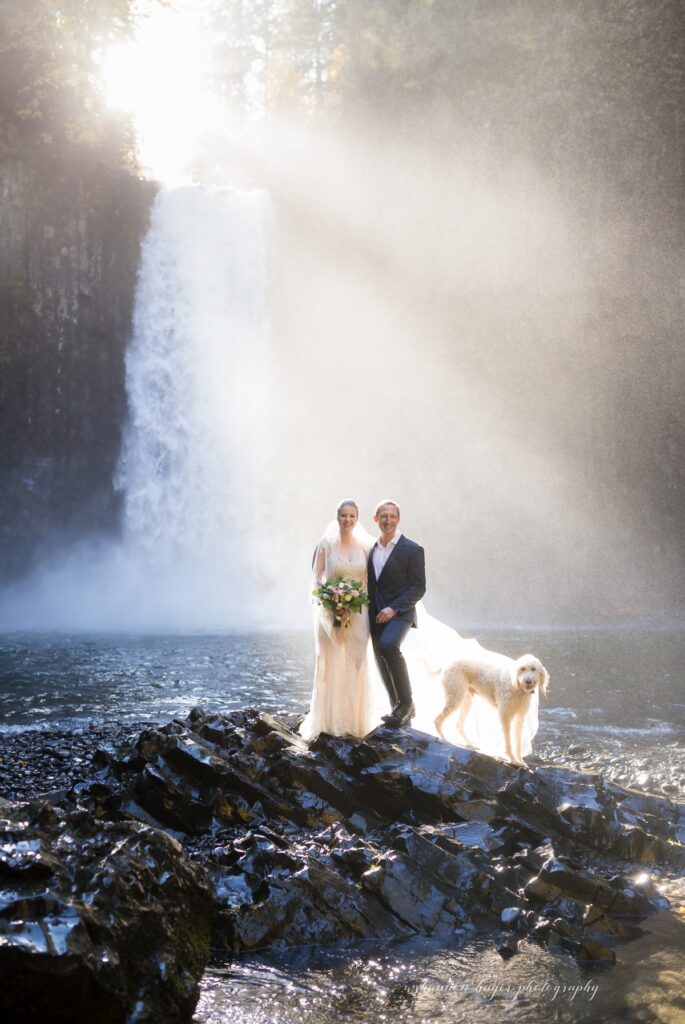 oregon waterfall elopement at abiqua falls