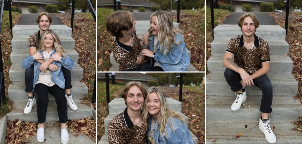 tualatin senior photo in fall leaves