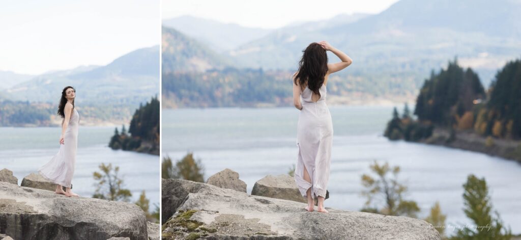 hood river senior photos at government cove
