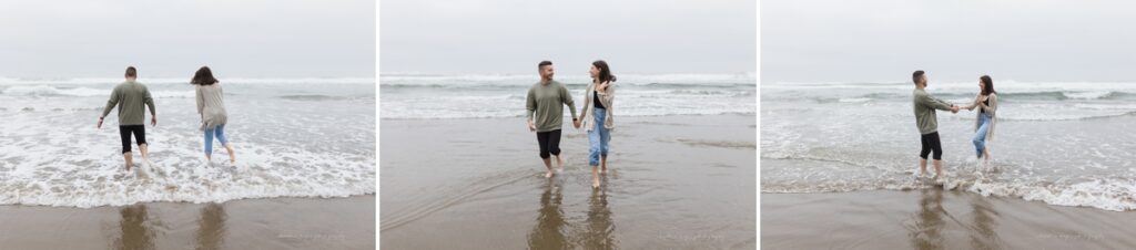 cannon beach wedding proposal on oregon coast