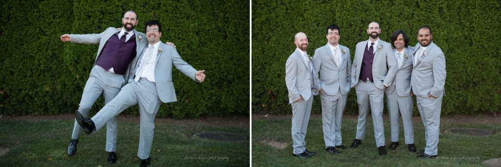 wedding party photos at aurora colony vineyards