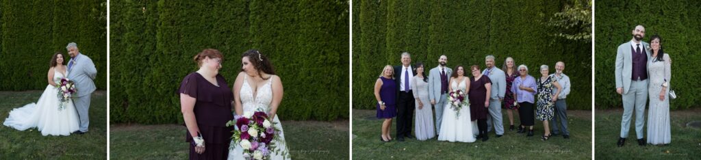 wedding party photos at aurora colony vineyards