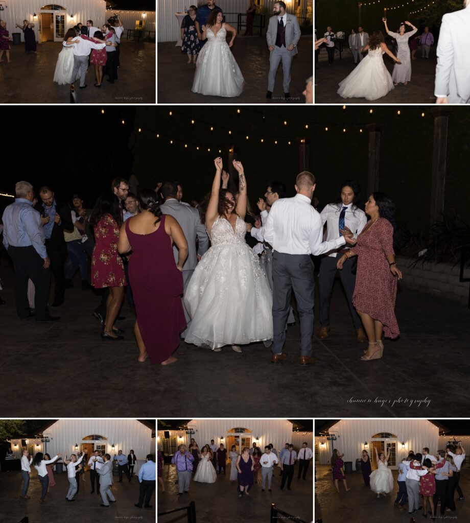 wedding reception in an oregon vineyard at aurora colony