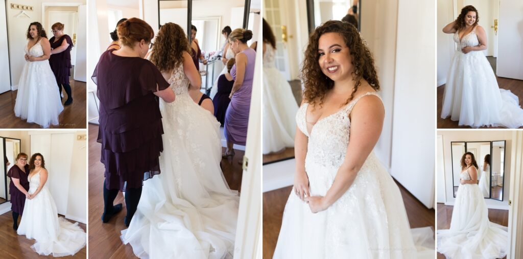 getting ready at aurora colony vineyard wedding venue