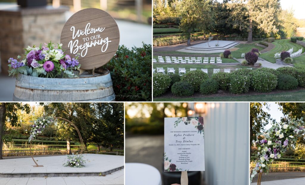 Aurora Colony Vineyards fall wedding