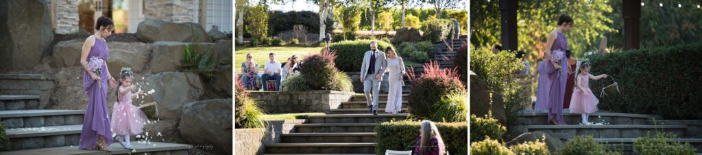 fall wedding ceremony at Aurora Colony Vineyards