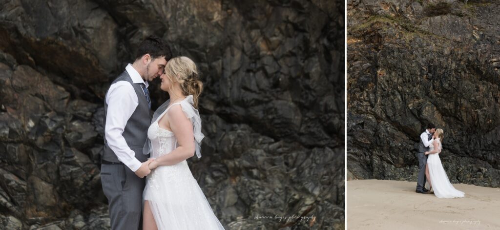 spring elopement photos at hug point