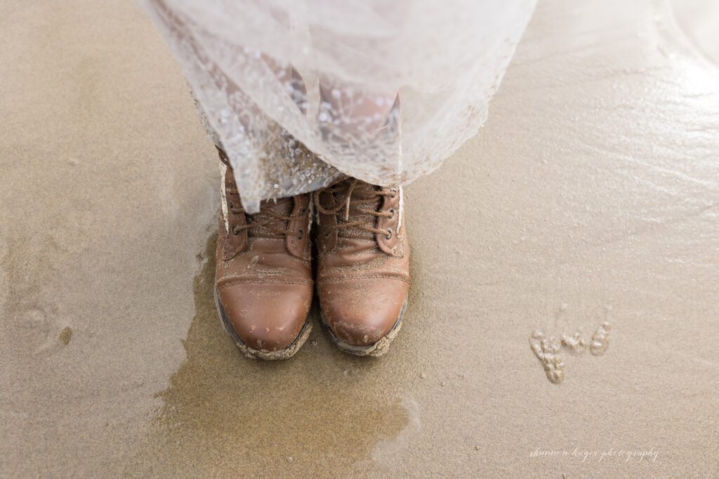 spring elopement photos at cannon beach oregon