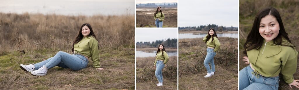 sherwood senior photo at tualatin river wildlife refuge