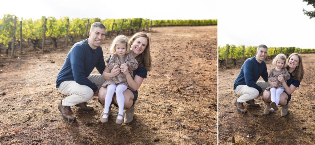 fall family photos at oregon winery